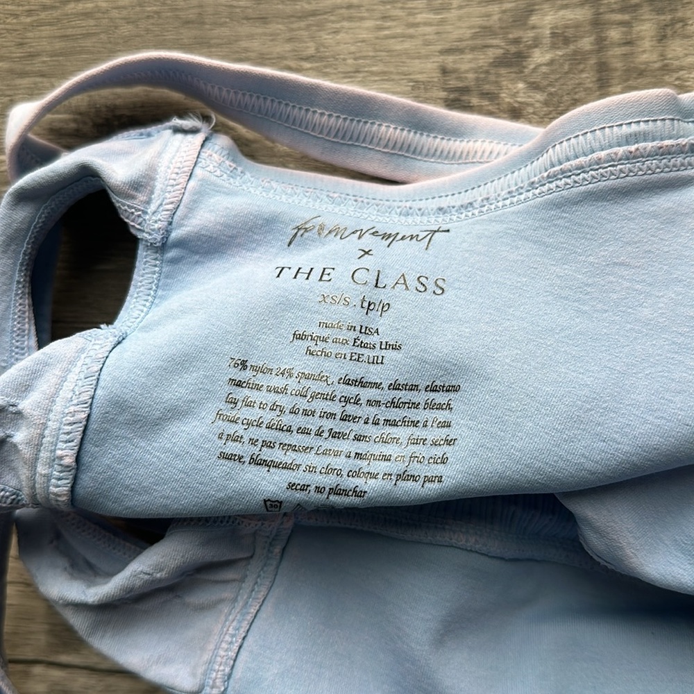 NWOT Free People Good Karma Scoop Neck bra and Shorts in Faded Periwinkle - Picture 8 of 11